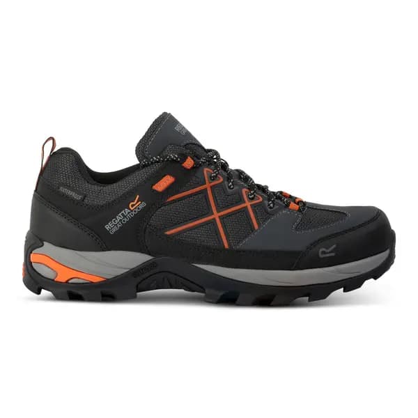 Image of Regatta Mens Samaris III Low Walking Shoes UK Size 11 (EU 46) Granite/Blaze Orange RMF835-DLW-11