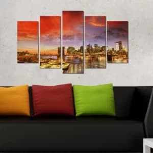 Image of 5M-28 Multicolor Decorative MDF Painting (5 Pieces)