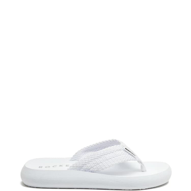 Image of Rocket Dog Womens Sunset Webbing Flip Flops UK Size 4 (EU 37) White RKD298-WHITE-4