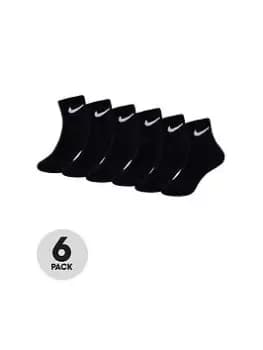 Image of Nike Younger Unisex Basic Pack Ankle 6Pk - Black