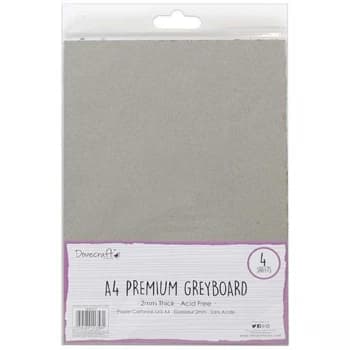 Image of Dovecraft Essentials A4 Premium Greyboard 4 Sheets