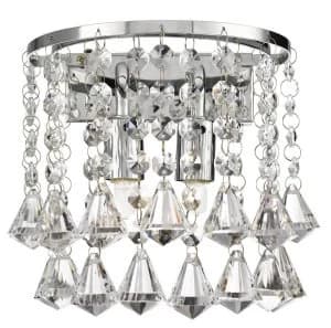 Image of Indoor Wall 2 Light Chrome with Crystals, G9