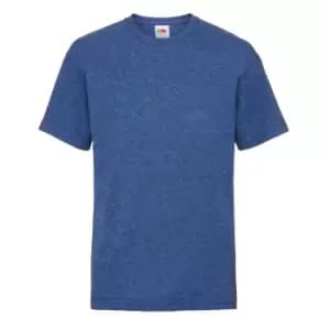 Image of Fruit Of The Loom Childrens/Kids Unisex Valueweight Short Sleeve T-Shirt (Pack of 2) (5-6) (Retro Heather Royal)