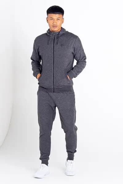 Image of Dare 2b Full-Zip Jersey 'Modulus' Overhead Hoodie Dark Grey