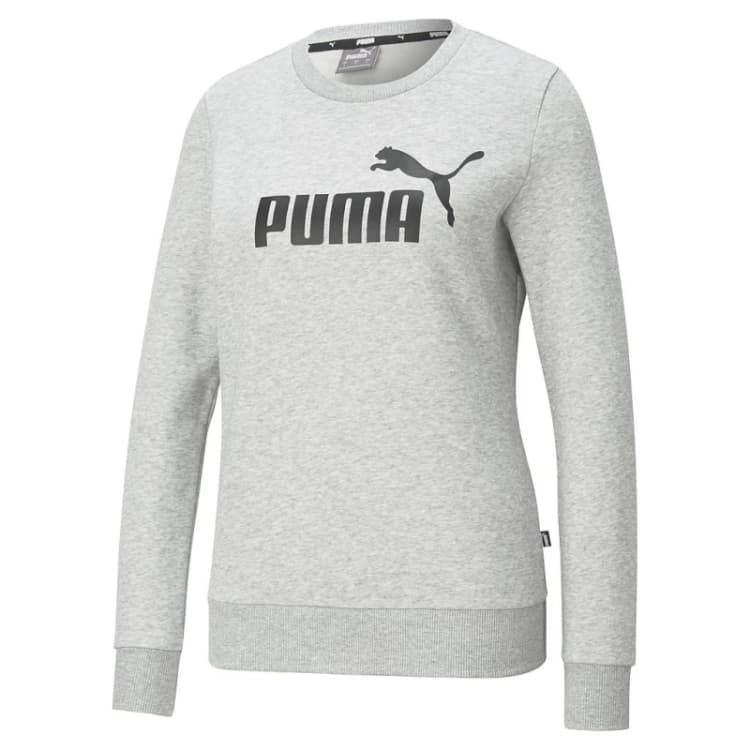 Image of Puma ESS Logo Crew Womens Sweatshirt Gris Female XS