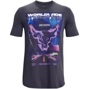 Image of Under Armour Project Rock Disruption Short Sleeve T-Shirt Mens - Purple