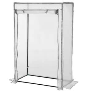 Image of Outsunny 100 x 50 x 150cm Greenhouse W/ Zipper Roll-up Door Outdoor White