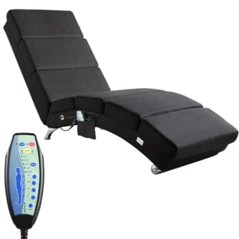 Image of Chaise Lounge London Anthracite with Massage & Heating Function