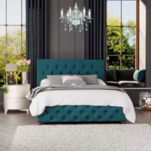 Image of Laurence Llewelyn-Bowen Laurence Llewelyn Bowen Luna Ottoman Storage Bed Plush Velvet Emerald King
