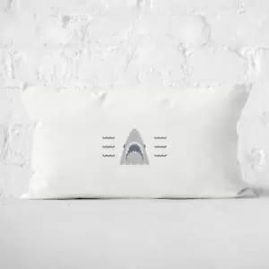 Image of Jaws Mini Shark Rectangular Cushion - 30x50cm - Soft Touch