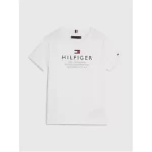 Image of Tommy Hilfiger Boy'S Short Sleeve Tommy Hilfiger Logo Tee - White