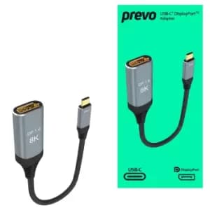 Image of PREVO USBC-DP-ADA video cable adapter 0.2 m USB Type-C DisplayPort...