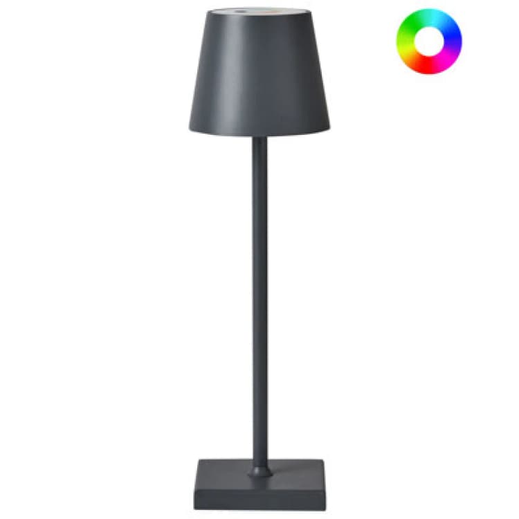 Image of Beliani Wireless LED Table Lamp Valira Metal Dark Grey
