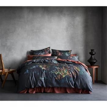 Image of Sheridan Near Black 280 Thread Count 'Gardinar' Bedding Set - double