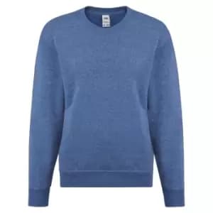 Image of Fruit Of The Loom Childrens Unisex Set In Sleeve Sweatshirt (7-8) (Heather Royal)