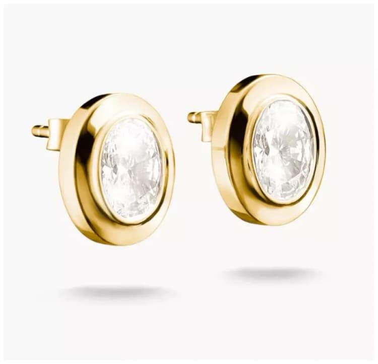 Image of Thomas Sabo H2342-414-14 18k Gold Plated Oval Stud Earrings Jewellery