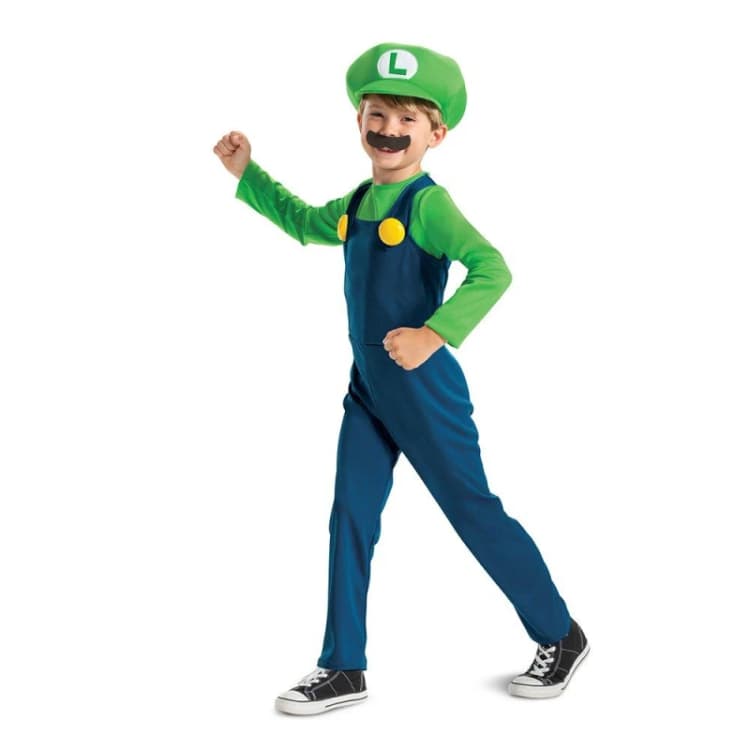 Image of Super Mario LUIGI FANCY CHILD M (7-8) Jakks unisex One Size