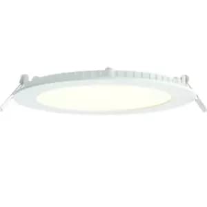 Image of Ultra Slim Round Flush Ceiling Light 12W Warm White LED 3000k Corridor Lamp