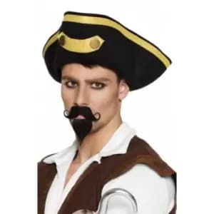 Image of Moustache And Pointed Beard Captain Men (Black)