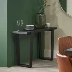 Image of Pacific Mashu Console Table, Black Mango Wood Black