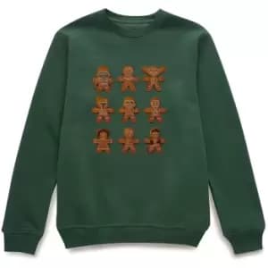 Image of Star Wars Gingerbread Characters Green Christmas Sweatshirt - S