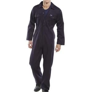 Image of Click Workwear Regular Boilersuit Navy Blue Size 46 Ref RPCBSN46 Up to
