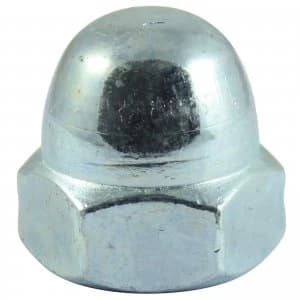 Image of Hexagon Dome Nuts Bright Zinc Plated M12 Pack of 100