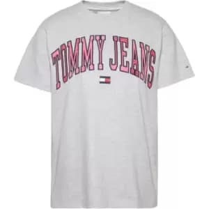Image of Tommy Jeans Tjw Rlxd Collegiate Logo Ss - Grey