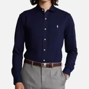 Image of Polo Ralph Lauren Mens Long Sleeved Sport Jersey Shirt - Navy - M