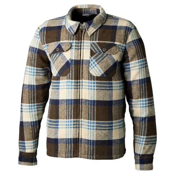 Image of RST Brushed CETextile Shirt Men Brown Blue Check Size 38