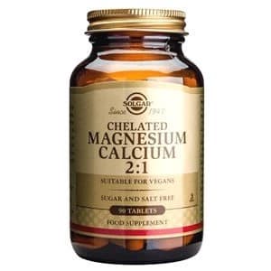 Image of Solgar Chelated Magnesium Calcium 21 Tablets 90 tablets