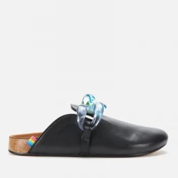 Image of Kurt Geiger London Womens Ozark Chain Leather Mules - Black - UK 8