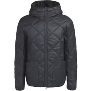 Image of Barbour Mens Winter Hooded Liddesdale Quilt Jacket Black Large