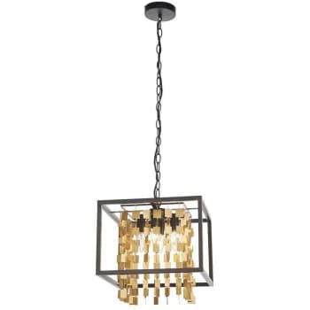 Image of Endon Directory Lighting - Endon Daya - 4 Light Ceiling Pendant Matt Black & Matt Gold, E14