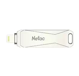 Image of Netac U652 USB flash drive 64GB USB Type-A / Lightning 3.0 Silver