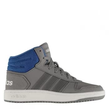 Image of adidas Hoops Mid 2.0 High Top Trainers Junior Boys - Grey/Blue/Wht