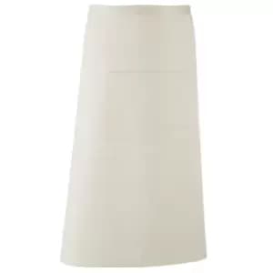 Image of Premier Unisex Colours Bar Apron / Workwear (Long Continental Style) (Pack of 2) (One Size) (Natural)