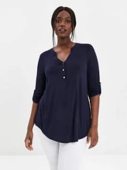 Image of Evans Jersey Shirt - Navy, Size 26-28, Women