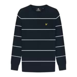 Image of Lyle and Scott Wide Stripe Knit Jumper - Blue