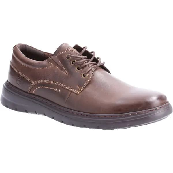 Image of Hush Puppies Mens Triton Leather Lace Up Casual Shoes - UK 10
