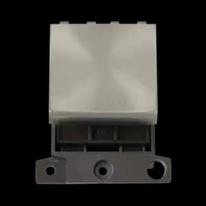 Image of Click Scolmore MiniGrid 250V 32A Double-Pole Switch Module Satin Chrome - MD032SC
