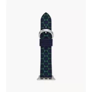 Image of Kate Spade New York Womens Silicone Band For Apple Watch, 38/40/41Mm And 42/44/45/49Mm - Blue