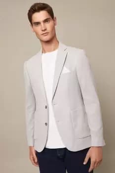 Image of Mens Slim Fit Grey Patch Pocket Blazer