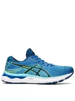 Image of Asics Gel-nimbus 24, Blue/Lime/White, Size 8, Men