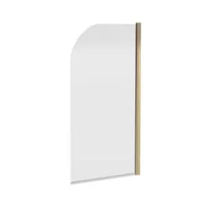 Image of Hudson Reed Pacific Round Bath Screen - Brushed Brass