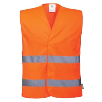 Image of Portwest Two Band Class 2 Hi Vis Waistcoat Orange 4XL / 5XL