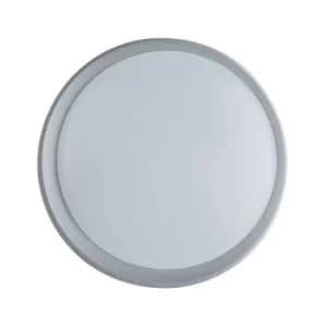 Image of Fan Europe ROSWELL LED Flush Ceiling Light Silver 2000lm CCT 50x7.5cm