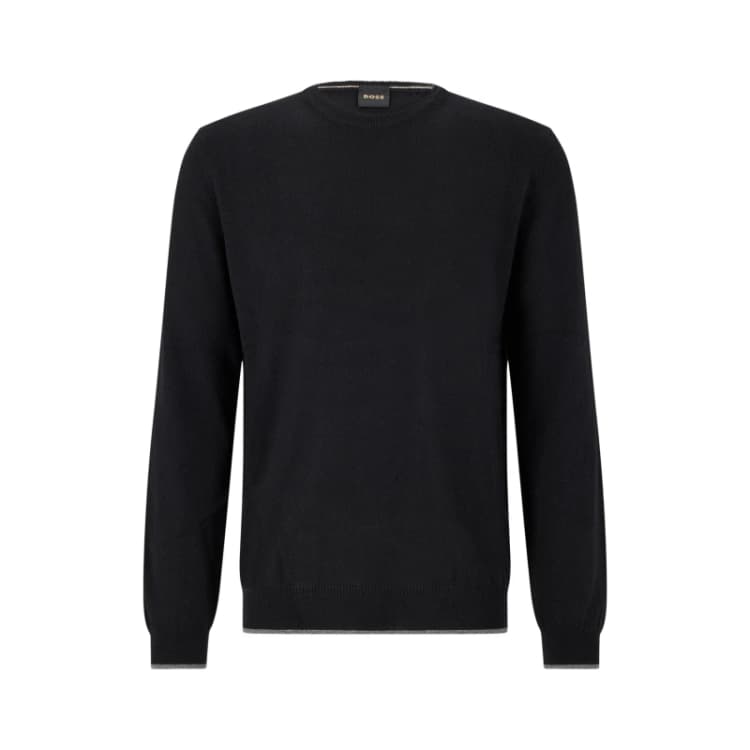 Image of Boss Mens T-Borello Crew Sweatshirt Black male M