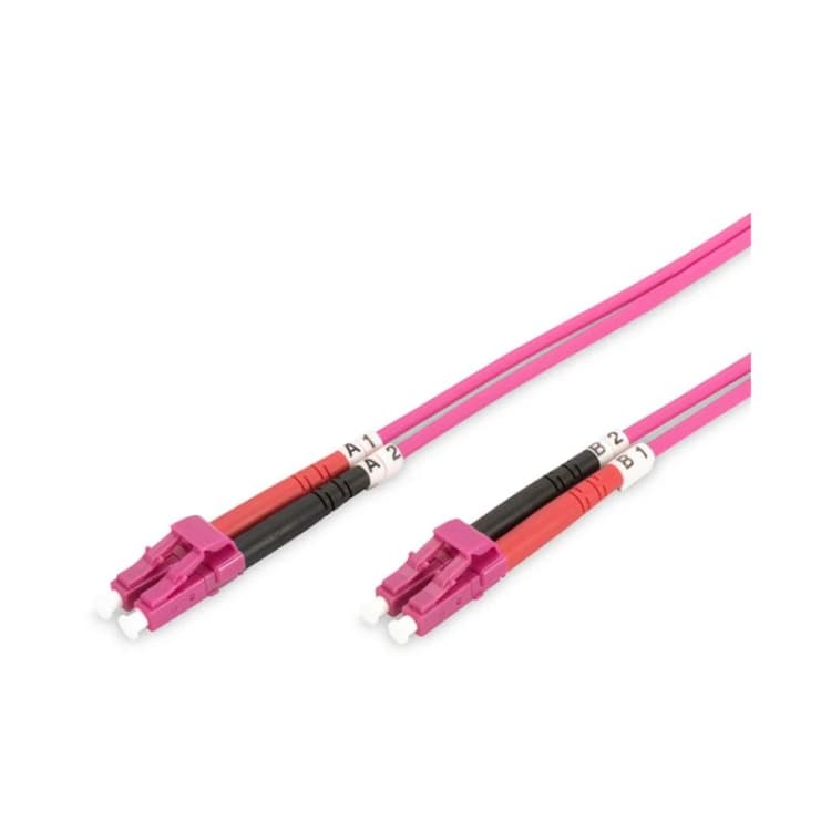 Image of FDL 0.5M OM4 50/125 LC-LC DLX 2.8mm FIBRE OPTIC CABLE - VIOLET