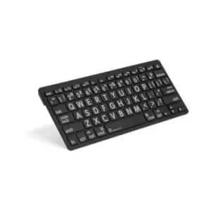 Image of LogicKeyboard XL Print - White on Black Bluetooth Mini Keyboard